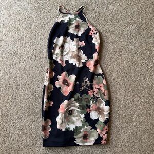 Windsor Black Floral Bodycon Dress